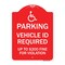 Signmission Parking Vehicle Id Required Up to $200 Fine for Violation With Handicapped Symbol, RW-1824-23350 A-DES-RW-1824-23350 - alternate 1